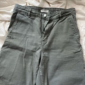 Green/Grey Straight-Leg shorts
